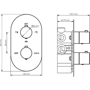 Термостат для ванны Wasserkraft Elbe черный soft-touch (7444 Thermo)