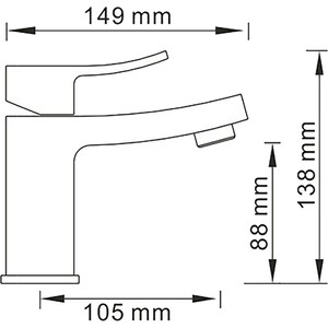 Смеситель для раковины Wasserkraft Exter светлая бронза (1603)