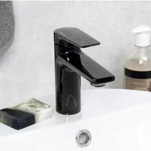 Смеситель для раковины Wasserkraft Glan черный глянец (6603)