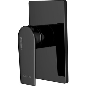 Смеситель для душа Wasserkraft Glan черный глянец (6651)