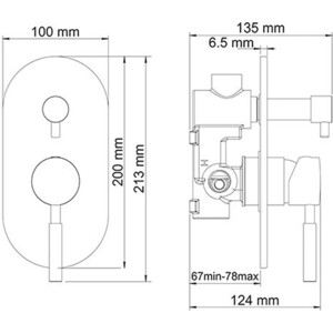 Смеситель для ванны Wasserkraft Main хром (4141)