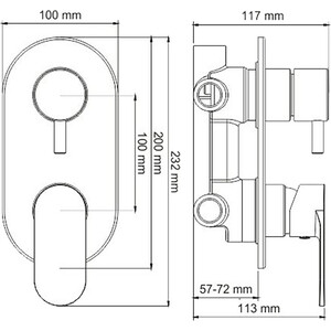 Смеситель для ванны Wasserkraft Mindel белый soft-touch (8571)