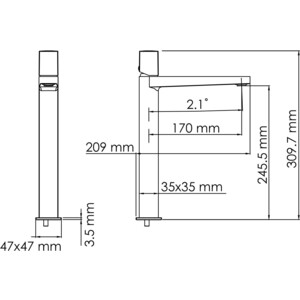 Смеситель для раковины Wasserkraft Naab хром (8603H)