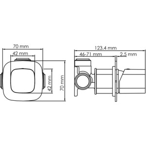 Смеситель для душа Wasserkraft Naab хром (8651)