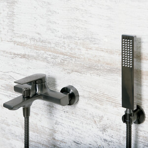 Смеситель для ванны Wasserkraft Wiese оружейная сталь (8401)