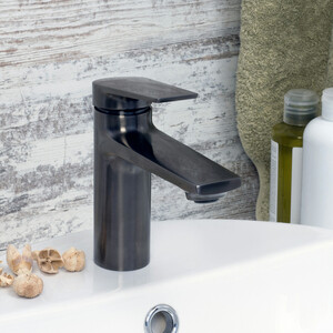 Смеситель для раковины Wasserkraft Wiese оружейная сталь (8403)