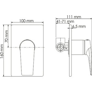 Смеситель для душа Wasserkraft Wiese оружейная сталь (8451)