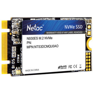 SSD накопитель NeTac N930ES PCIe 3 x2 M.2 2242 NVMe 3D NAND SSD 256GB, R/W up to 1650/1260MB/s 3Y