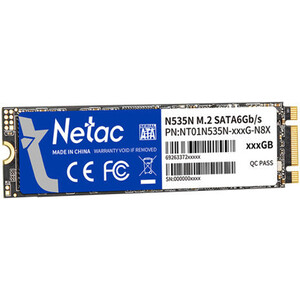 SSD накопитель NeTac N535N M.2 2280 SATAIII 3D NAND SSD 512GB, R/W up to 540/490MB/s
