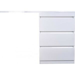 Тумба с раковиной Style line Даллас Люкс 58 (120R) три ящика, под стиральную машину, белая (СС-00002272 + 2000949237428)