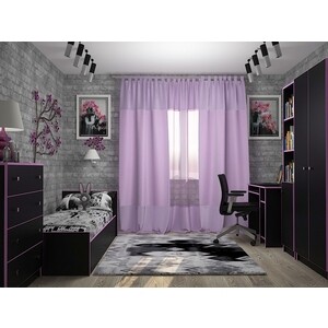 Стеллаж МДК Black Розовый (BL - СЛУ3Р)