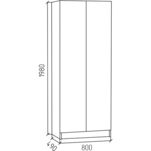 Шкаф 2х створчатый МДК Black Синий (BL - СК2С)