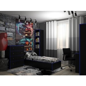 Шкаф 2х створчатый МДК Black Синий (BL - СК2С)