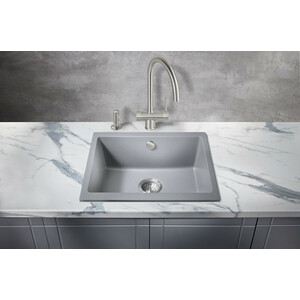 Кухонная мойка Milacio Leon 55 Cuarzo серый металлик (MC.77083)