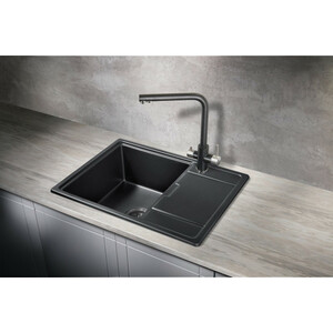 Кухонная мойка Milacio Navarra 65 Cuarzo черная матовая (MC.77061)