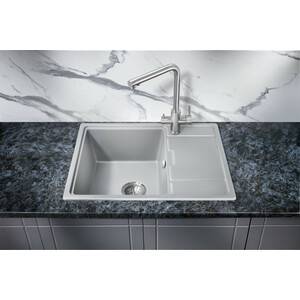 Кухонная мойка Milacio Navarra 65 Cuarzo серый металлик (MC.77063)
