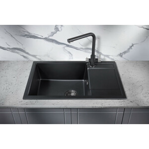 Кухонная мойка Milacio Navarra 78 Cuarzo черная матовая (MC.77051)