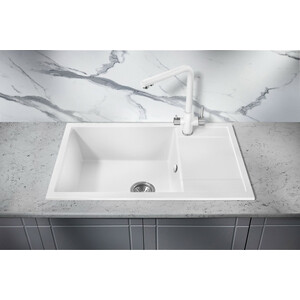 Кухонная мойка Milacio Navarra 78 Cuarzo белая (MC.77052)