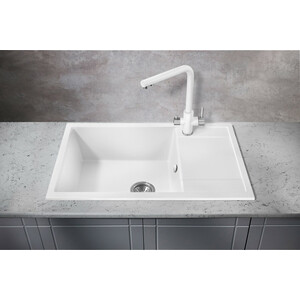 Кухонная мойка Milacio Navarra 78 Cuarzo белая (MC.77052)