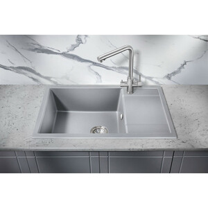 Кухонная мойка Milacio Navarra 78 Cuarzo серый металлик (MC.77053)