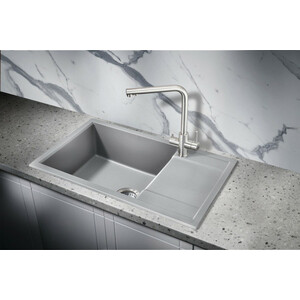 Кухонная мойка Milacio Navarra 78 Cuarzo серый металлик (MC.77053)