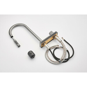 Смеситель для кухни Milacio Ultra с вытяжной лейкой и каскадным душем, сталь вороненая (MCU.556.GM)