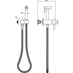 Гигиенический душ Milacio Ultra с гигиенической лейкой, золото (MCU.850.GD)