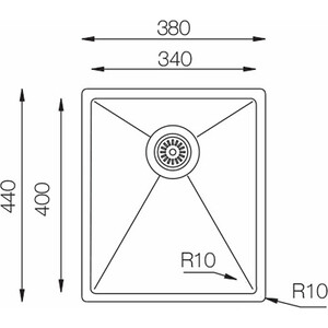 Кухонная мойка TopZero TNL 340 титан