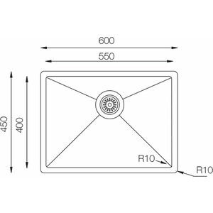 Кухонная мойка TopZero TNL 550 золото