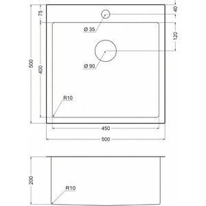 Кухонная мойка EMAR EMB-117A PVD Nano Golden