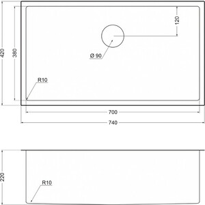 Кухонная мойка EMAR EMB-133 PVD Nano Dark