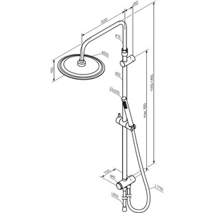 Душевой гарнитур Damixa Scandinavian Pure черный (936000300)
