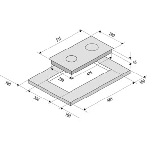 Газовая варочная панель Krona PARTITA 30 BL