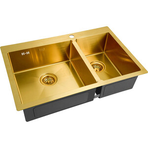 Кухонная мойка ZorG Inox SZR-78-2-51-L бронза