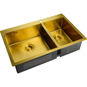 Кухонная мойка ZorG Light ZL R 780-2-510-L бронза