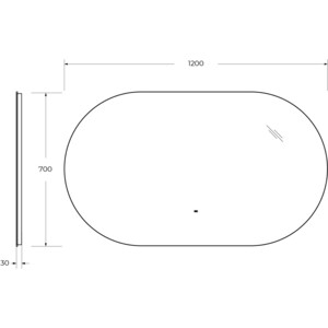 Зеркало Cezares Vague 120х70 с подсветкой, датчик движения (CZR-SPC-VAGUE-1200-700-MOV)