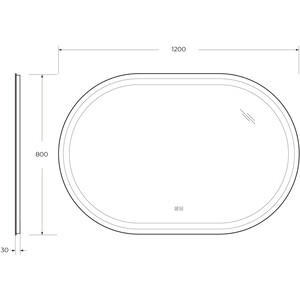 Зеркало Cezares Giubileo 120х80 с подсветкой, сенсор, подогрев (CZR-SPC-GIUBILEO-1200-800-TCH-WARM)