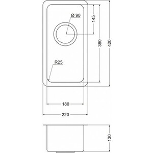 Дополнительная чаша Oulin OL-0361 круглый выпуск, сатин