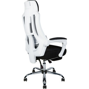 Офисное кресло NORDEN 007 NEW H-051 white frame (black (white plastic) белый пластик / черная ткань / черная сетка