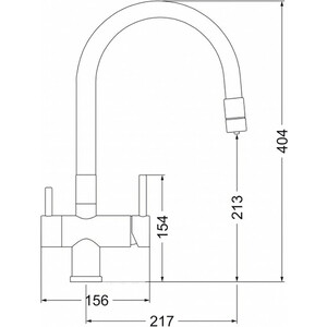 Смеситель для кухни EMAR ЕС-3015 PVD Golden