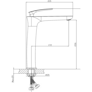 Смеситель для раковины Mixline ML21-042 хром (4610211000353)