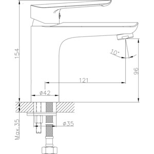 Смеситель для раковины Mixline ML29-04 хром (4610211000971)