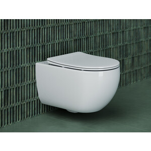 Унитаз подвесной безободковый Ceramicanova Long Rimless с сиденьем-микролифт (CN3015)