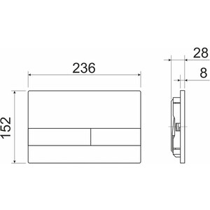 Инсталляция для унитаза Ceramicanova Envision с кнопкой смыва Flat хром матовый (CN1002M)