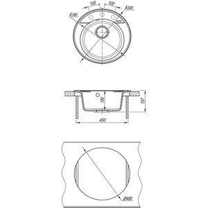Кухонная мойка Lemark Sula 500 шампань