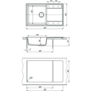 Кухонная мойка Lemark Imandra 840 шампань