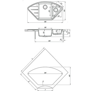 Кухонная мойка Lemark Irkana 980 грей