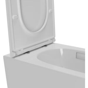 Унитаз подвесной безободковый Point Меркурий с сиденьем-микролифт, белый (PN41831)