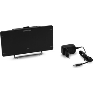 Радиобудильник Hyundai H-RCL246 черный LCD подсв:зеленая часы:цифровые FM