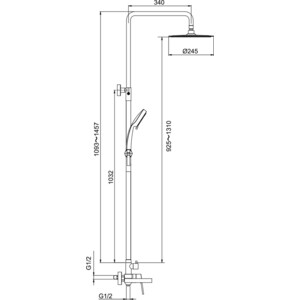 Душевая система Gappo G2499-30 стаин (6959477697074)